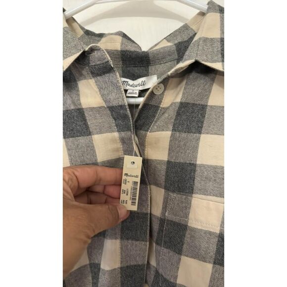 NWT Madewell Classic Ex-Boyfriend Button-Back Shirt/Buffalo Check/SMALL H3267 - Picture 6 of 7